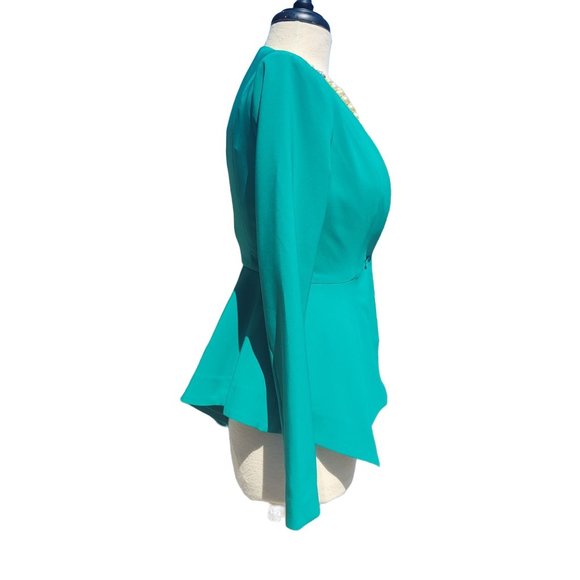 REVOLVE Womans Green Chrissy Teigen Padded shoulders Blazer Size X Small - Picture 3 of 10